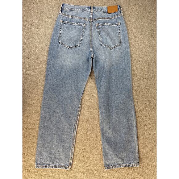 NWT Aeropostale Jeans High Rise Baggy Distressed Medium Wash Size 6 Short - Picture 2 of 10